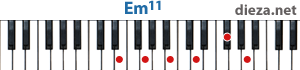 Em11 аккорд для фортепиано