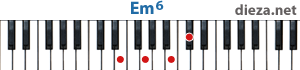 Em6 аккорд для фортепиано