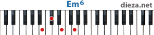 Em6 аккорд для фортепиано