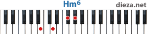 Hm6 аккорд для фортепиано